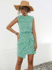 Ariel Tesoro Kleid in Grün/ Weiß