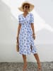 Ariel Tesoro Jurk wit/blauw