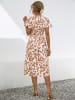 Ariel Tesoro Kleid in Weiß/ Camel