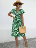 Ariel Tesoro Jurk groen/wit