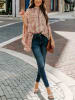 LA Angels Bluse in Braun/ Creme