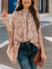 LA Angels Bluse in Braun/ Creme