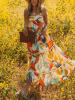LA Angels Kleid in Creme/ Orange