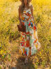 LA Angels Kleid in Creme/ Orange