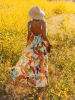 LA Angels Kleid in Creme/ Orange