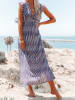 LA Angels Kleid in Blau/ Creme