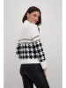 monari Pullover in Weiß/ Schwarz