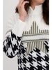 monari Pullover in Weiß/ Schwarz