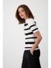 monari Pullover in Weiß/ Schwarz