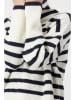 monari Rollkragenpullover in Weiß/ Dunkelblau