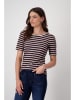 monari Shirt pruimkleurig/zwart/wit
