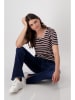 monari Shirt in Pflaume/ Schwarz/ Weiß