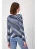 monari Longsleeve in Dunkelblau/ Schwarz/ Weiß