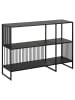 Actona Bücherregal "Strington" in Schwarz - (B)120 x (H)83 x (T)35 cm