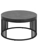 Actona Couchtisch "Strington" in Schwarz - (H)35 x Ø 65 cm