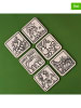 BELLA MAISON 6er-Set: Untersetzer "Keith Haring" in Schwarz/ Weiß - (L)10 x (B)10 cm