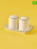 BELLA MAISON 3-delige set: zout- en peperstrooier "Julia" wit/beige