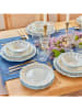 BELLA MAISON 24-delig tafelservies blauw/wit/geel