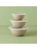 BELLA MAISON 3-delige set: voorraadpotten beige - (H)19,1 x Ø 25,6 cm