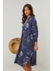 Le Monde du Lin Leinen-Kleid in Dunkelblau