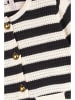NONO Cardigan "Aiko" in Weiß/ Schwarz
