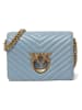 Pinko Leder-Umhängetasche in Hellblau - (B)19 x (H)13 x (T)7 cm