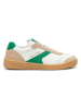 Marc O´Polo Leder-Sneakers in Weiß/ Grün/ Beige