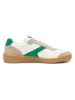 Marc O´Polo Leder-Sneakers in Weiß/ Grün/ Beige