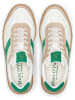 Marc O´Polo Leder-Sneakers in Weiß/ Grün/ Beige