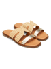 Marc O´Polo Leren slippers goudkleurig/beige
