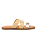 Marc O´Polo Leren slippers goudkleurig/beige