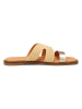 Marc O´Polo Leren slippers goudkleurig/beige