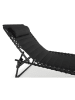 Lifa Living Tuinligstoel zwart - (B)59 x (H)30 x (D)189 cm