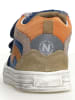 Naturino Leder-Sneakers "Mizar" in Blau/ Orange