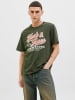 Jack & Jones Koszulka "Jjelogo" w kolorze khaki