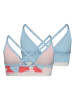 Skiny 2er-Set: Bustiers in Hellblau/ Rot