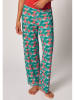Skiny Pyjama-Hose in Türkis/ Rot