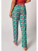 Skiny Pyjama-Hose in Türkis/ Rot