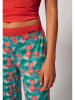 Skiny Pyjama-Hose in Türkis/ Rot