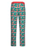 Skiny Pyjama-Hose in Türkis/ Rot