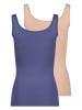 Skiny 2er-Set: Hemdchen in Beige/ Blau