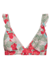 Skiny Bikini-Oberteil in Rot/ Grün/ Beige