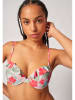 Skiny Bikini-Oberteil in Rot/ Grün/ Beige