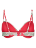 Skiny Bikini-Oberteil in Rot/ Grün/ Beige