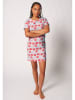 Skiny Nachthemd in Hellblau/ Rot