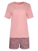 Skiny Pyjama in Rosa/ Dunkelblau