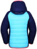 Peek U All-season doorgestikte jas "Cordelia" turquoise/donkerblauw