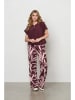 &Co Woman Broek pruimkleurig/lichtroze