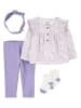 carter's 4tlg. Outfit in Lila/ Creme