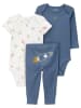 carter's 3tlg. Outfit in Blau/ Creme